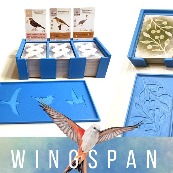 Wingspan-Kartenboxen | Basiskarten + Europa- und Ozeanien-Erweiterungen oder Asien-Erweiterungen