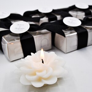 50 Pcs Wedding Candle Favor For Guest in Bulk, Flower Candle Favors, Lotus Candle Favor, Candles for Couples Gift, Personalized Candles