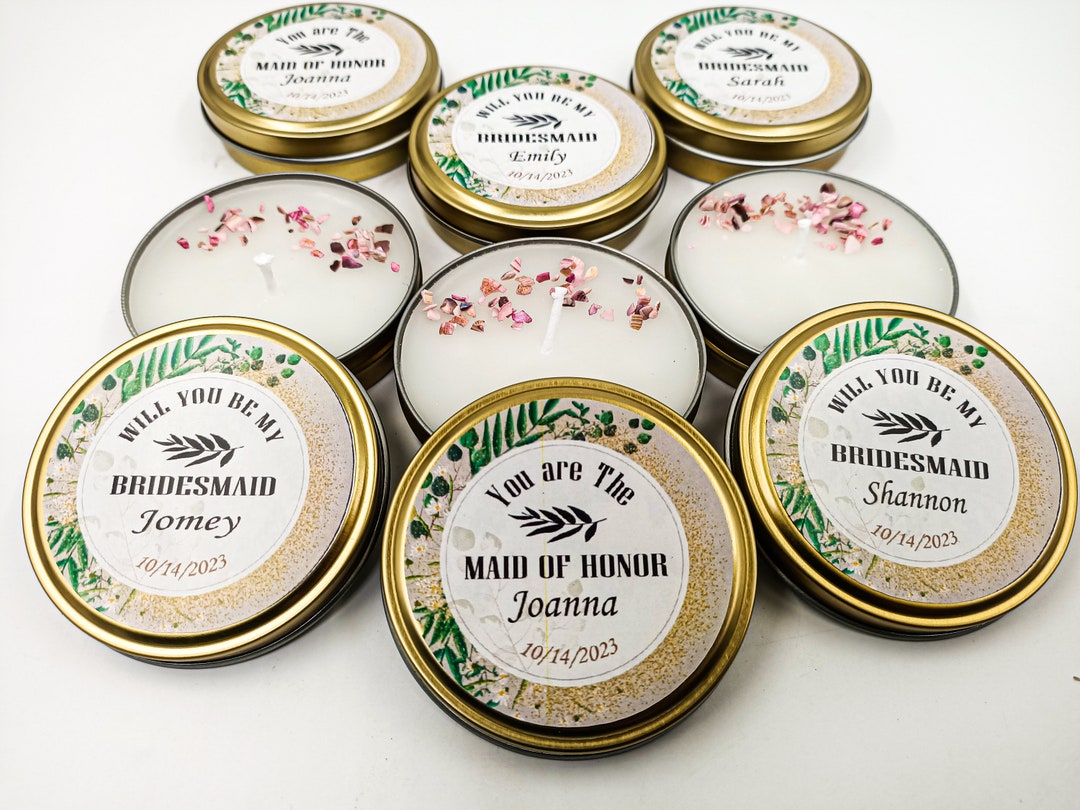 Bridesmaid Candle Bridesmaid Gifts Personalized Bridesmaid Candle Mini Candles Bridesmaid