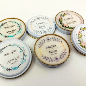 Personalized Mini UV Printed Candles, Bulk Wedding Favors for Guests, Scented Candles, Candle Party Favors, Bridal Shower Favors, Bridesmaid