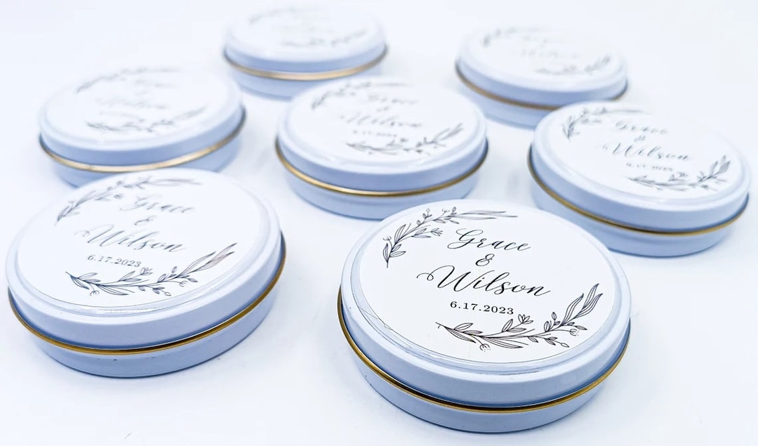 Personalized Mini Candles, Wedding Favors for Guests in Bulk, Candle