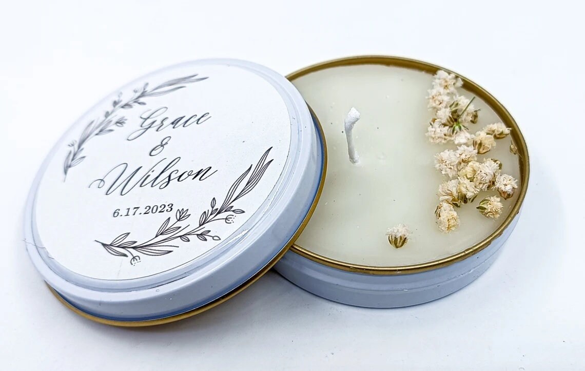 Personalized Mini Candles Wedding Favors for Guests in Bulk Etsy UK
