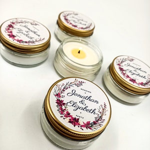 25 Pcs Bulk Wedding Favors Candle – Personalized Candle Favors – Bridal Shower Favors – 2 oz Soy Candles – Wedding Favors for Guests