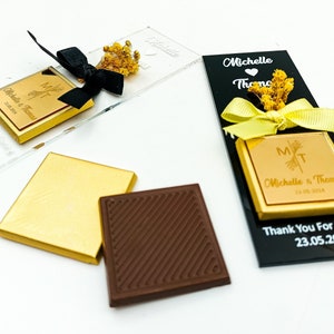 Cioccolata napoletana in plexiglass nero o trasparente, cioccolato in plexiglass, bomboniere per matrimonio, color latte, oro o argento
