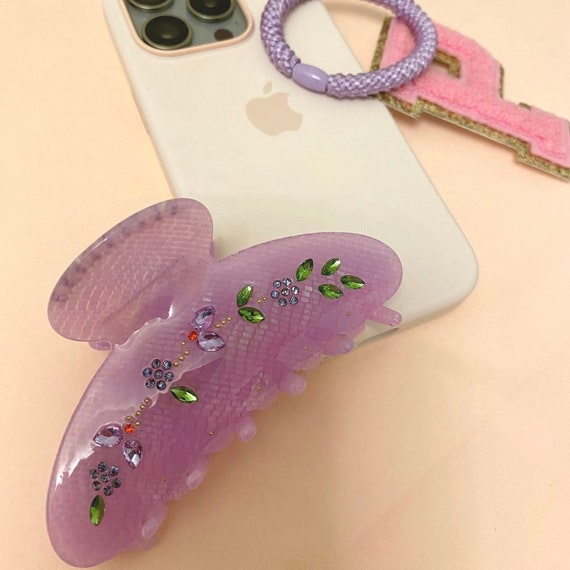 Haarklammer Aus Acryl – 10,9 Cm Lang, Violett, Für Mittellanges & Langes Haar, Starke Haltekraft, Für Zuhause & Unterwegs