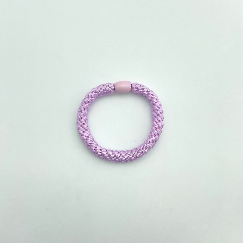 3er Set geflochtene Haargummis in Grüntönen, uni oder mit Glitzer, gestreift, geflochtenes Armband vielfach kombinierbar Bild 10