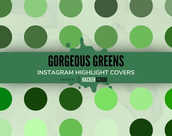 30 Instagram Highlight Covers Green Shades , Pretty Organic Instagram Icons, Instagram Story Icons Natural, Earthy IG Story Highlights