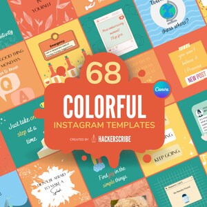 Colorful Instagram Template Canva, Bright Instagram Post Ideas, Fun Templates for Instagram, Energetic Instagram Post Designs