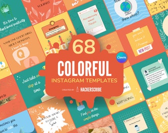 Colorful Instagram Template Canva, Bright Instagram Post Ideas, Fun Templates for Instagram, Energetic Instagram Post Designs