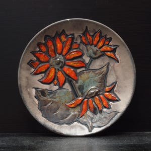 RUSCHA, wall plate/serving plate, mid-century ceramic, VINTAGE pottery, wall decoration, West German ceramic, MCM, 1960s, vintage kitchen