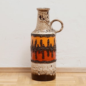 SCHEURICH floor vase, fat lava, VINTAGE pottery, West Germany, mid-century ceramic, MCM, 1960s, rare decor, West German pottery