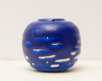 ALBERT KIESSLING, spherical ceramic vase, East Germany, handmade VINTAGE pottery, studio ceramic, mid-century, 1960s, mcm