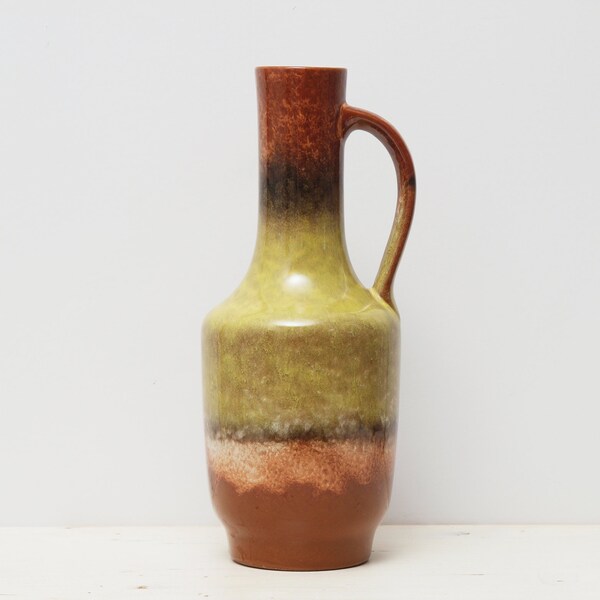 STREHLA Keramik, East German vintage pottery, mid-century ceramic, ceramic vase, gradient glaze, 1960s, EGP, mcm pottery