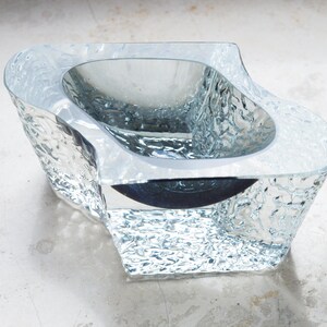 MANDRUZATTO, glass bowl, Italian mid-century, VINTAGE glass, mcm, Italian glass art, MURANO glass, handmade glass, 1960s