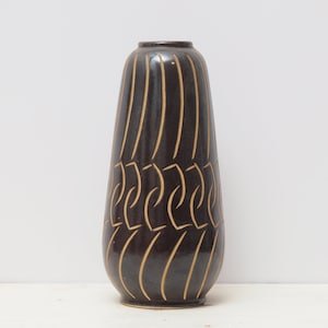 PIESCHE & REIF, classic studio ceramic, mid-century, East German VINTAGE pottery, handmade, 1960s, mcm, scratch decor