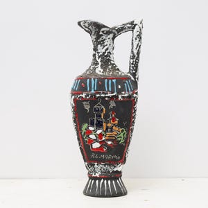 ITALIAN mcm ceramic, Fat Lava, VINTAGE pottery, 1960s, San Marino ceramic, ceramic vase, mid-century pottery, Mediterranean pottery