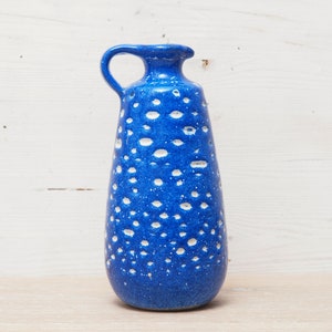 KTU UNTERSTAB, vintage studio pottery, blue lava glaze, mcm, HANDMADE ceramic, mid-century, 1960s, vintage ceramic vase, East Germany