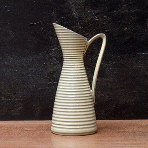 JASBA, wazon ceramiczny, forma 209, połowa wieku, Niemcy Zachodnie, CERAMIKA ANTYCZNA, lata 60. XX wieku, jasnożółty, wgp