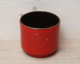 Ceramic PLANTER, West Germany, mid-century ceramic, intense red color, vintage pottery, mcm pottery, 1960s