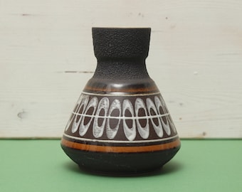 West Germany Fat Lava Domino Decor Ceramic Vase by Dümler