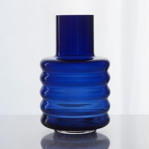 MODERNIST glass vase, HARZKRISTALL, design Marita Voight, VINTAGE glass, East Germany, mid-century, 1970s, mcm, mcm glass
