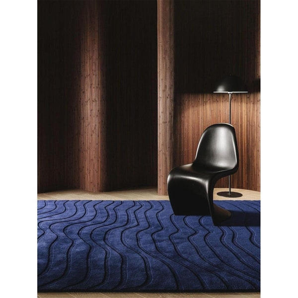 Premium Luxus Handgemachter Tufted Teppich aus 100% Neuseeland Wolle Teppich für Wohnzimmer Schlafzimmer Teppich 200x300 Teppich 9x30 Farbe Bule, Beige, Roter Wollteppich