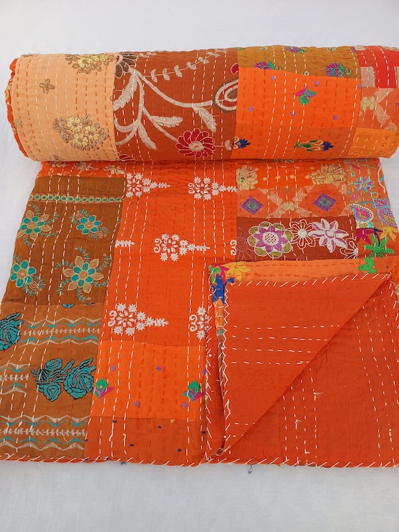 Patchwork Quilt Kantha Quilt Handmade Vintage Quilts Assorted Bedding Throw Blanket Bedspread Quilting Mixed Hippie Quilts