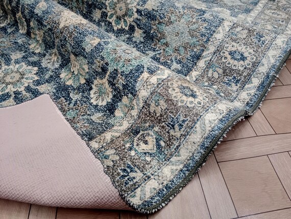 Rug Gorilla Grip Abstract Area vintage Rug Slip-Resistant Durable Rubber Backing Soft Accent Rugs Fade Shed Resistant Vintage Design Carpets
