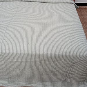Handmade Indian Reversible Cotton Batting Jaipuri Quilt Striped and Solid Soft Cotton Kantha Quilt Warm Jaipuri Cotton Filled Batting quilt