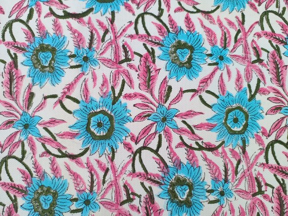 Hand block print Floral print Pillows Shames Pillows Cover Handmade Hand block Print Pillow 2 Pieces