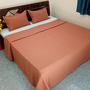 Reversible Jaipuri Razai: Soft Cotton Filled Kantha Quilt, Queen Size Quilt +2 Pillow Cover image 2