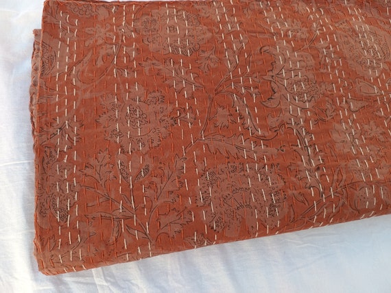 Premium Vintage Unique Design Kantha Quilt Natural vegetable dyes color, Soft Cotton Blanket, Home Decor, Eco Friendly Throw, New Year Gifts