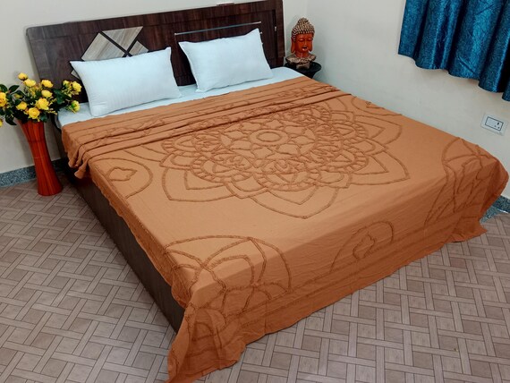 Embroidery Work bed cover Bedding unique textile It displays special traditional designs patterns Vintage design Bedding Bedspread