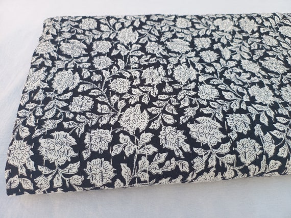 Indian Kantha Quilt  Hand-Stitched Indian Bedding, Cotton Block Print Vintage Bedspread for Queen & King Size