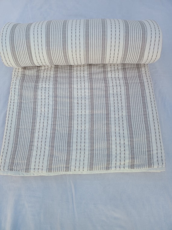 Premium Handmade Jaipuri Razai Quilt blanket, Soft Indian Cotton Kantha Quilt, Queen Size Traditional Jaipuri Quilt, Cozy Bedding for Home
