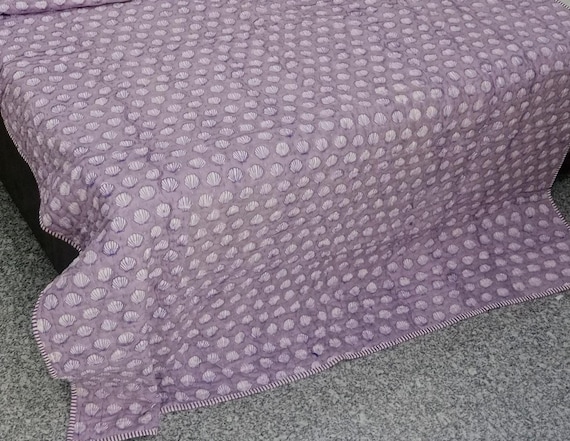 Winter Warm Quilt Handmade Jaipuri Kantha Quilt: Reversible Cotton Bedding Blanket