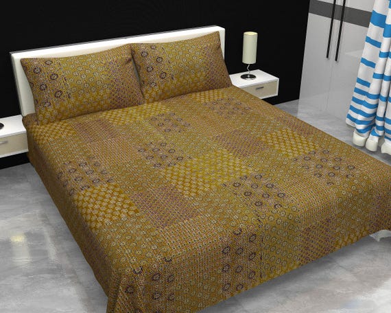 Ajrak or Ajrakh is a unique block printed textile. It displays special traditional designs and patterns Ajrak Vintage design kantha quilt