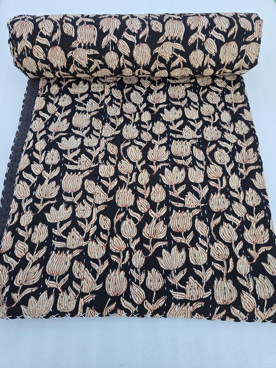 Indian Homemade Quilt by Handmade Jaipuri Soft Quilt Jaipuri Famous Quilt All size Quilt Indian Summer kantha Indian block print coverlet