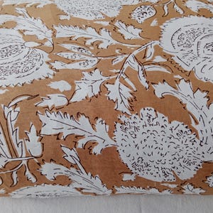 Block Print Cotton Fabric | Floral Upholstery Sewing Material image 4