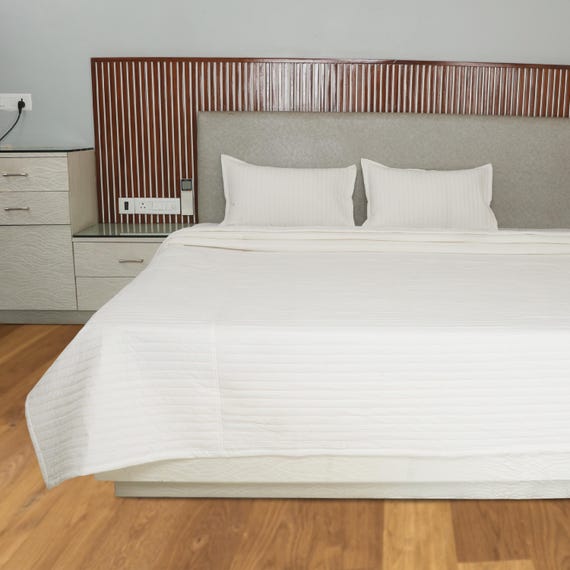 Winter Warm Quilt Cotton Batting Quilt: Handmade Jaipuri Razai Kantha, Queen Size 2 Pillow Cover Free