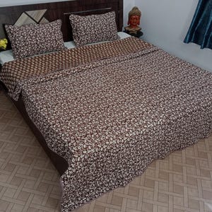 Batting Quilt Handmade Indian Reversible Jaipuri Quilt, Soft Cotton Kantha Quilt, Warm Jaipuri Bedspread Blanket Home Decor