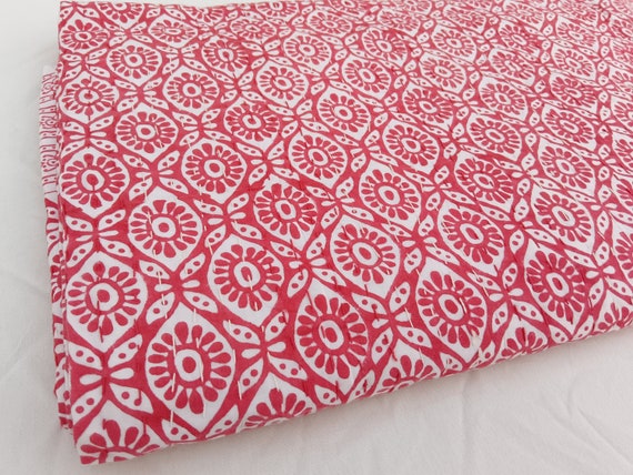 Red Floral bedding quilts red and white Quilted Floral red block print indian quilt, red and white quilt king Size red boho quilt king size