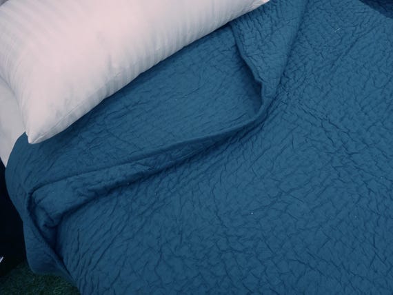 Premium Reversible Floral Cotton Quilt, Hand Stitched Quilt Decor