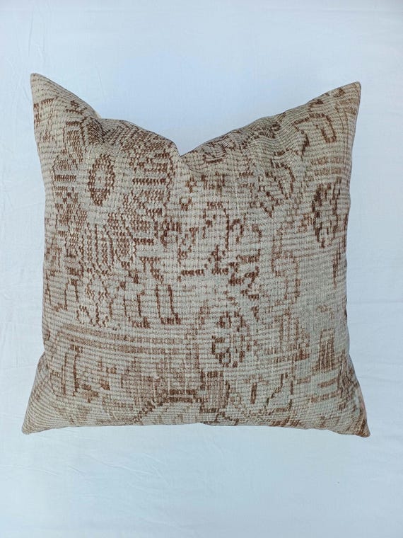 Handloom Cotton 22x22 inches Cushion cover Traditional Print Floral Print Cushion Covers Cotton Fabric  22x22 Inches Size  Natural Color