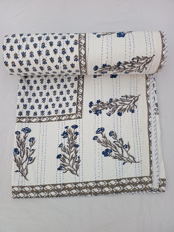 Indian Homemade Quilt by Handmade Jaipuri Soft Quilt Jaipuri Famous Quilt All size Quilt Indian Cotton Summer kantha quilt Bedding bedspread