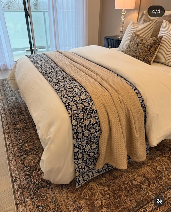 Black Kantha Quilt Hand block Print Black & white Floral Kantha Indian Color inspired Bedding Hand Stitched Rural quilt Home
