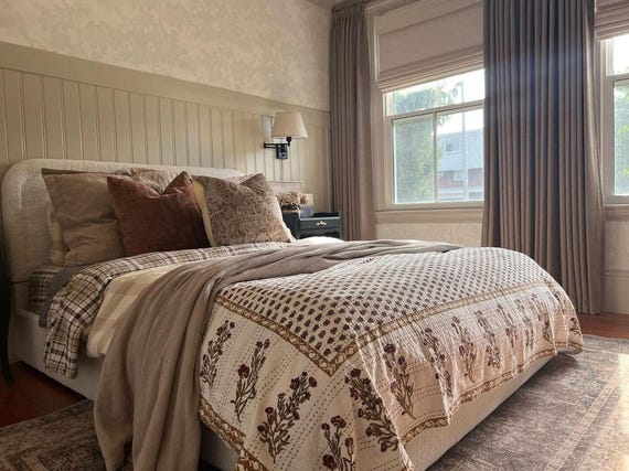 Samantha Kantha Bedding Quilt Homemade Quilt by Handmade Jaipuri Soft Quilt Jaipuri Famous Quilt All size Quilt Indian Cotton Summer Quilt