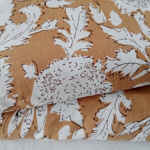 Block Print Cotton Fabric | Floral Upholstery Sewing Material image 10