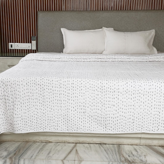 Batting Cotton Quilt Blankets Indian Reversible Quilt Handmade Jaipuri Razai Soft Cotton Filled Kantha Quilt Jaipuri Queen Size Quilt