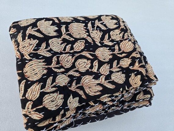 Indian Homemade Quilt by Handmade Jaipuri Soft Quilt Jaipuri Famous Quilt All size Quilt Indian Summer kantha Indian block print coverlet
